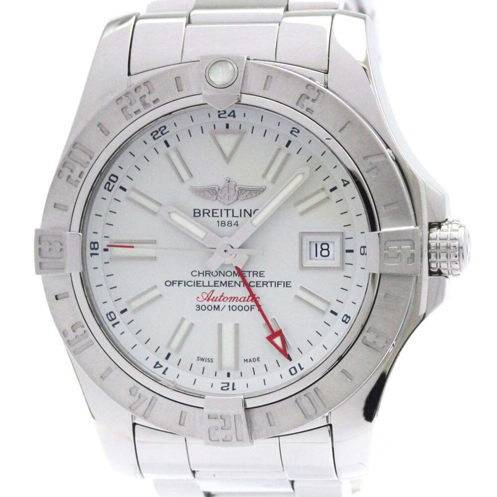 BREITLING Avenger ll GMT Steel Automatic Mens Watch A32390 Polished